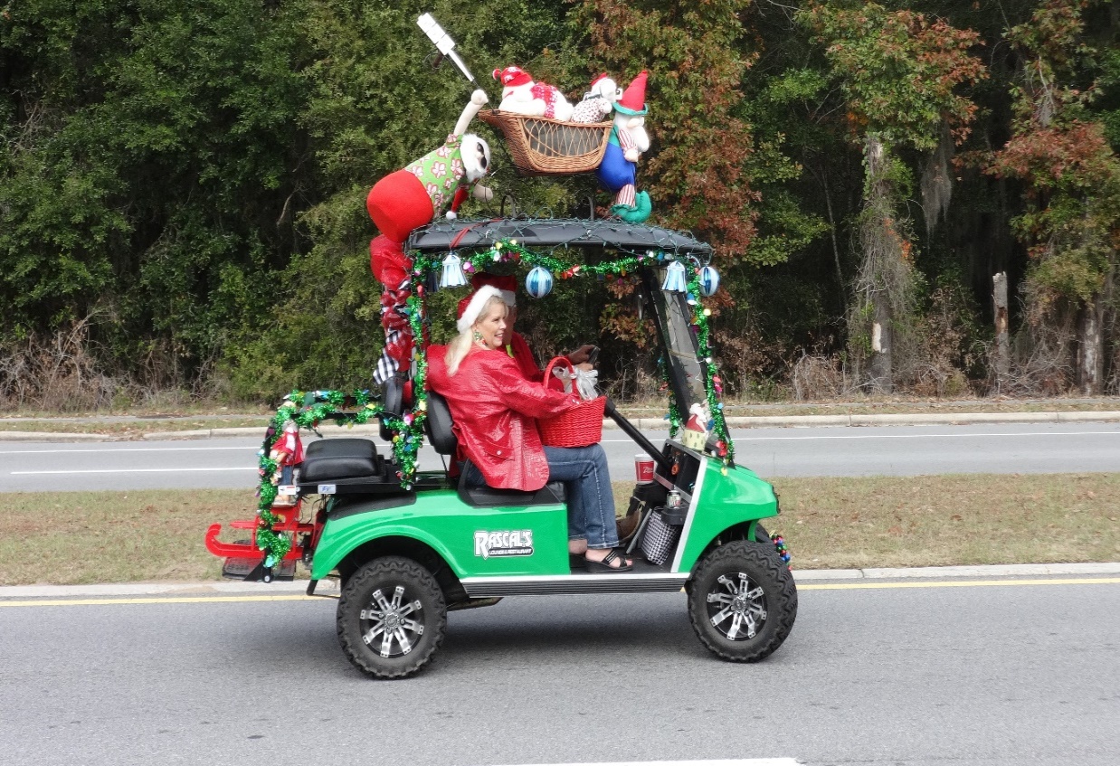 Holiday golf cart